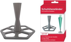 ROTH Schultütenständer, aus Kunststoff, grau