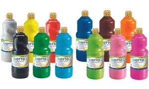 GIOTTO Gouachefarbe SCHOOL PAINT, 1.000 ml, farbig sortiert