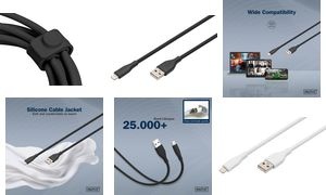 DIGITUS Silikon-Anschlusskabel, USB-A - Lightning, 2,0 m