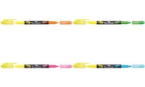 Pentel Textmarker "TWIN CHECKER", 2 Spitzen, gelb/pink