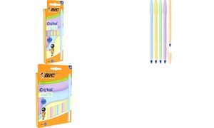 BIC Kugelschreiber Cristal Pastel, sortiert, 5er Blister
