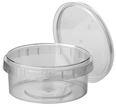 STARPAK Feinkost-Becher, rund, 480 ml, transparent