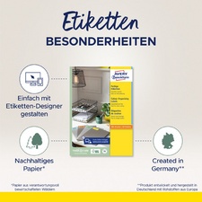 AVERY Zweckform Universal-Etiketten, 105 x 37 mm, rot