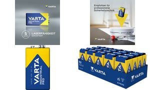 VARTA Alkaline Batterie "INDUSTRIAL PRO", E-Block (9V)
