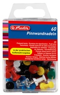 herlitz Pinnwand-Nadeln, farbig sortiert, Inhalt: 60 Stück