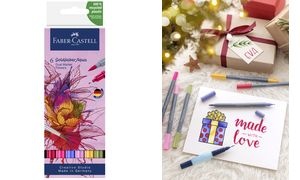 FABER-CASTELL Aquarellmarker GOLDFABER, 6er Etui Blumen
