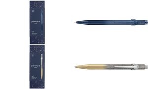 CARAN D'ACHE Druckkugelschreiber 849 COSMIC BLUE, gold