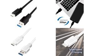 LogiLink USB 3.2 Kabel, USB-A - USB-C Stecker, 1,0 m, weiß
