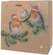 CACTUS Weihnachts-Geschenktüte "2 Vögel auf Ast", klein