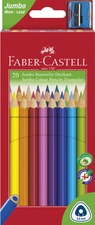 FABER-CASTELL Dreikant-Buntstifte Jumbo, 20er Etui