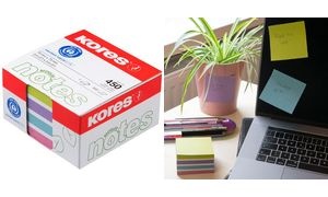 Kores Recycling Haftnotiz-Würfel "Recycled Pastel Notes"
