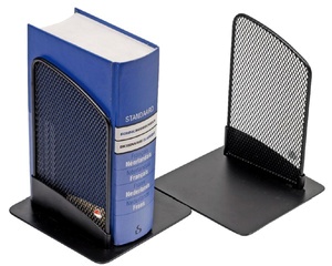 ALBA Buchstütze "MESHER", aus Drahtmetall, grau