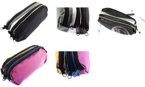 kangaro Schlamper-Etui, 3 Fächer, grau / weiß / schwarz