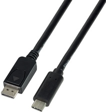LogiLink USB-C - DisplayPort Anschlusskabel, 1,8 m, schwarz