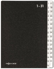 PAGNA Pultordner, DIN A4, 31 Fächer, 1 - 31, schwarz
