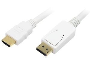 LogiLink DisplayPort - HDMI Anschlusskabel, 2,0 m, weiß