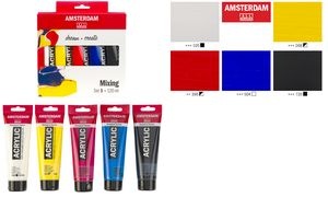 ROYAL TALENS AMSTERDAM Acrylfarben-Mischset, 5 x 120 ml